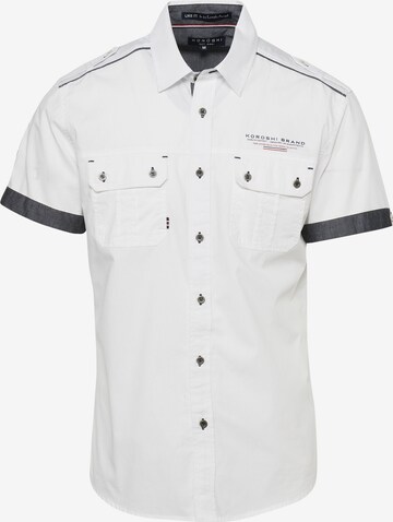 KOROSHI Button Up Shirt in White: front