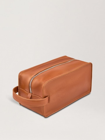 NEGOTIA Leather Toiletry Bag 'Caldre' in Brown
