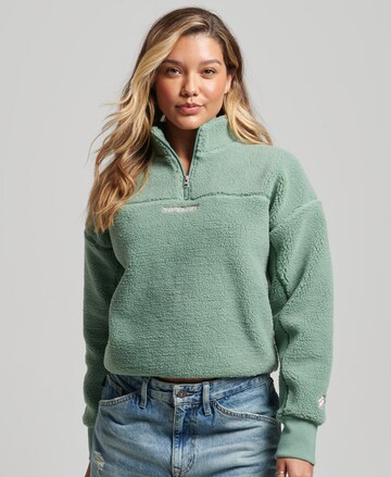 Pulover 'Henley' de la Superdry pe verde: față