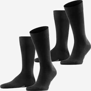 FALKE Socken 'Happy 2-Pack' in Schwarz: Vorderseite