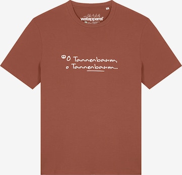 T-Shirt 'O Tannenbaum' Watapparel en rouge : devant