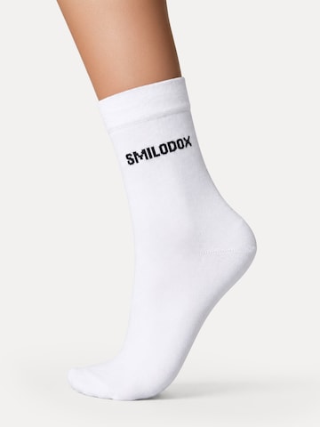 Chaussettes ' 3x Business Socken ' Smilodox en blanc : devant