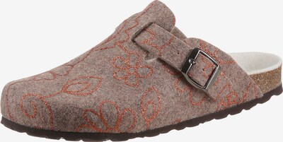 CITY WALK Hausschuh in taupe / orange / weiß, Produktansicht