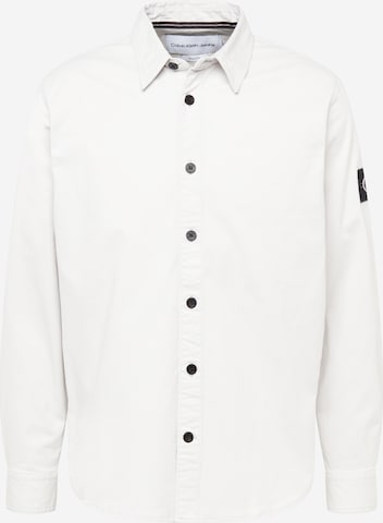 Calvin Klein Jeans Regular fit Button Up Shirt in White: front