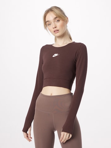 T-shirt 'Emea' Nike Sportswear en marron : devant