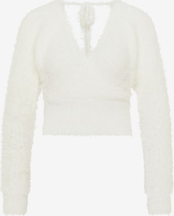 Pull-over faina en blanc : devant