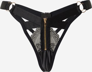 String 'Clementine' di Hunkemöller in nero: frontale