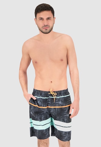 BECO the world of aquasports Board Shorts 'BEactive Night Jungle' in Black: front