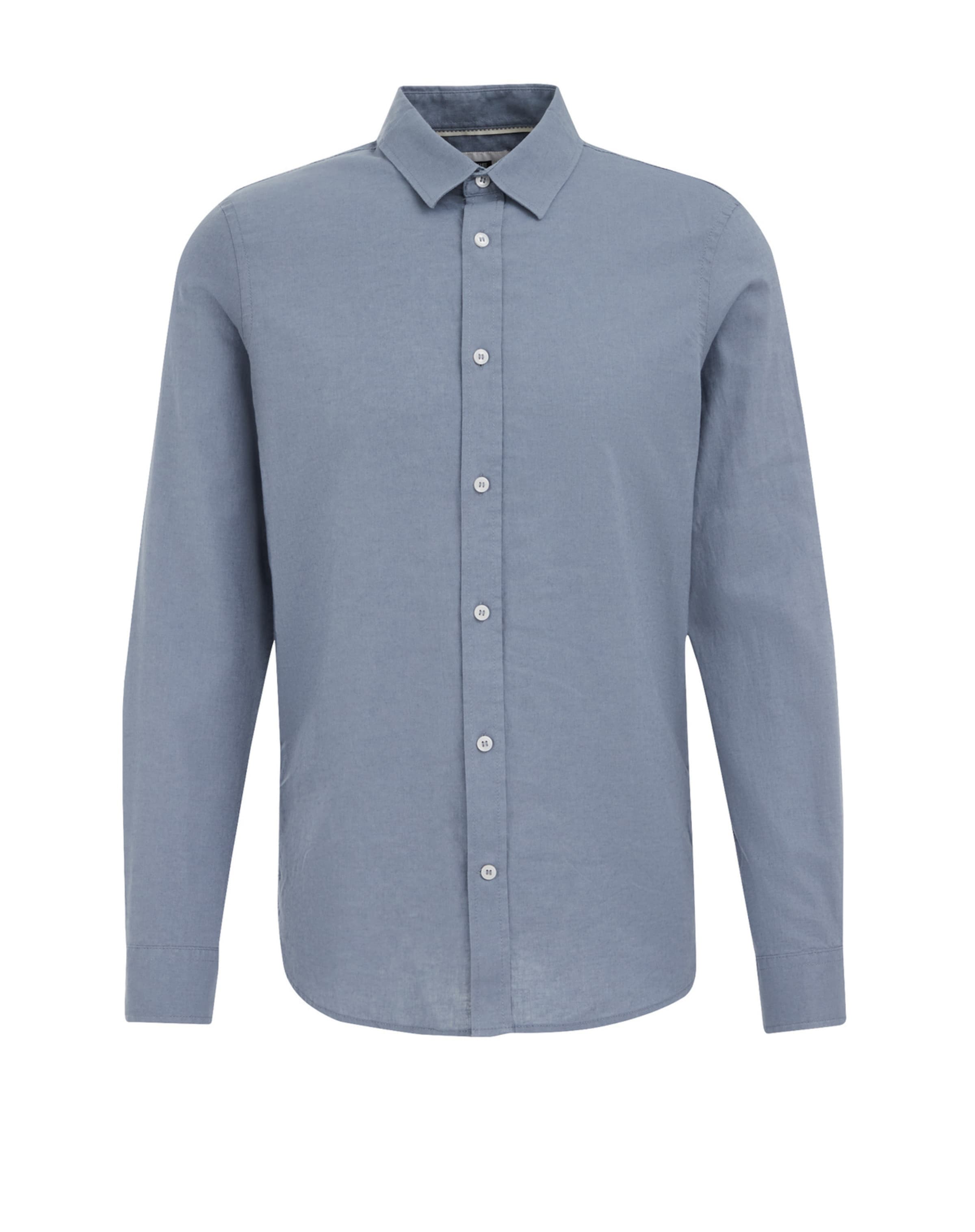 WE Fashion Regular Fit Hemd in Blau: Vorderseite