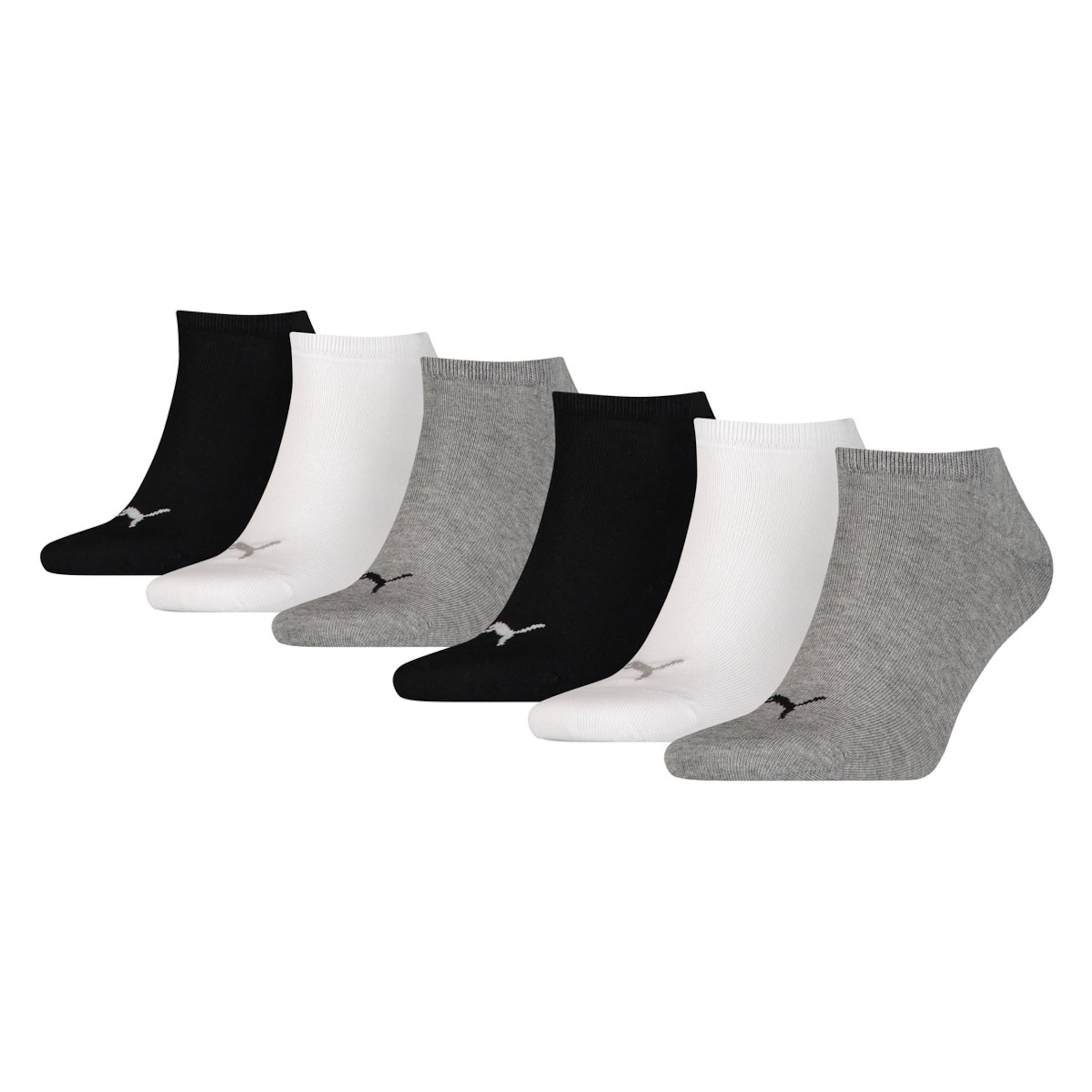 PUMA Socken in Graumeliert, Schwarz, Weiß 