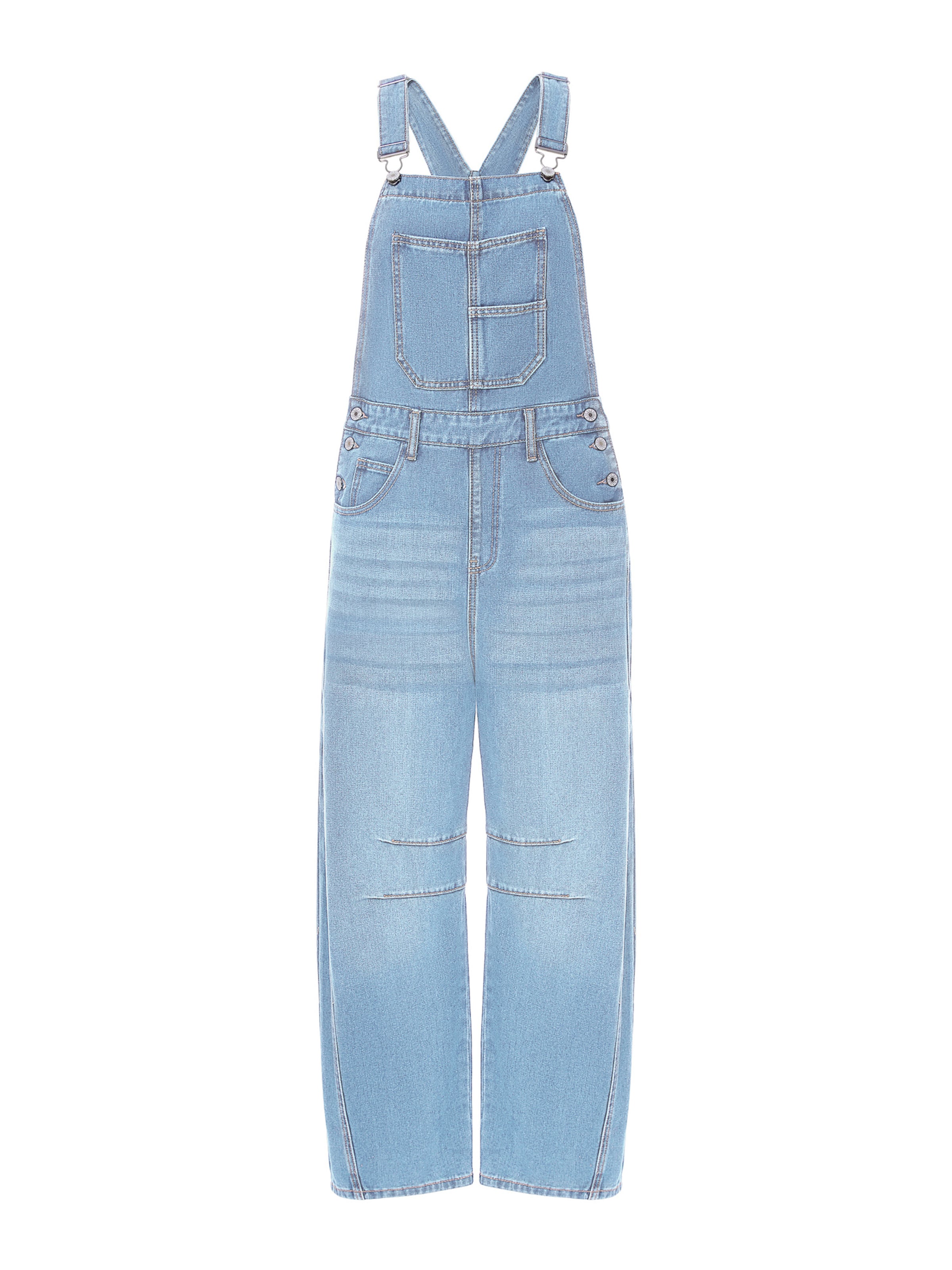 mėlyna Imily Bela Laisvas Džinsinis kombinezonas: priekis