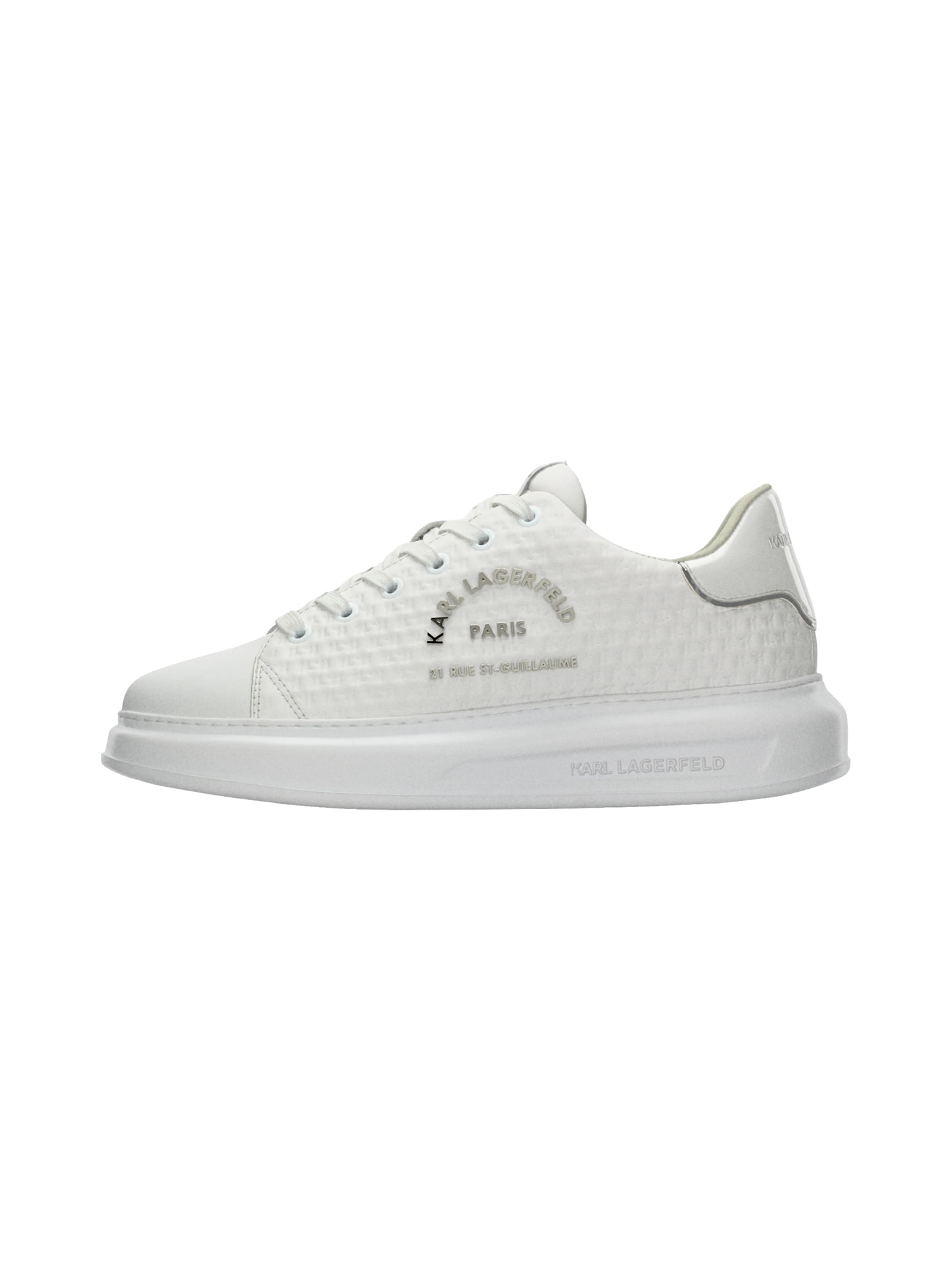 Sneaker low de la Karl Lagerfeld pe alb: față