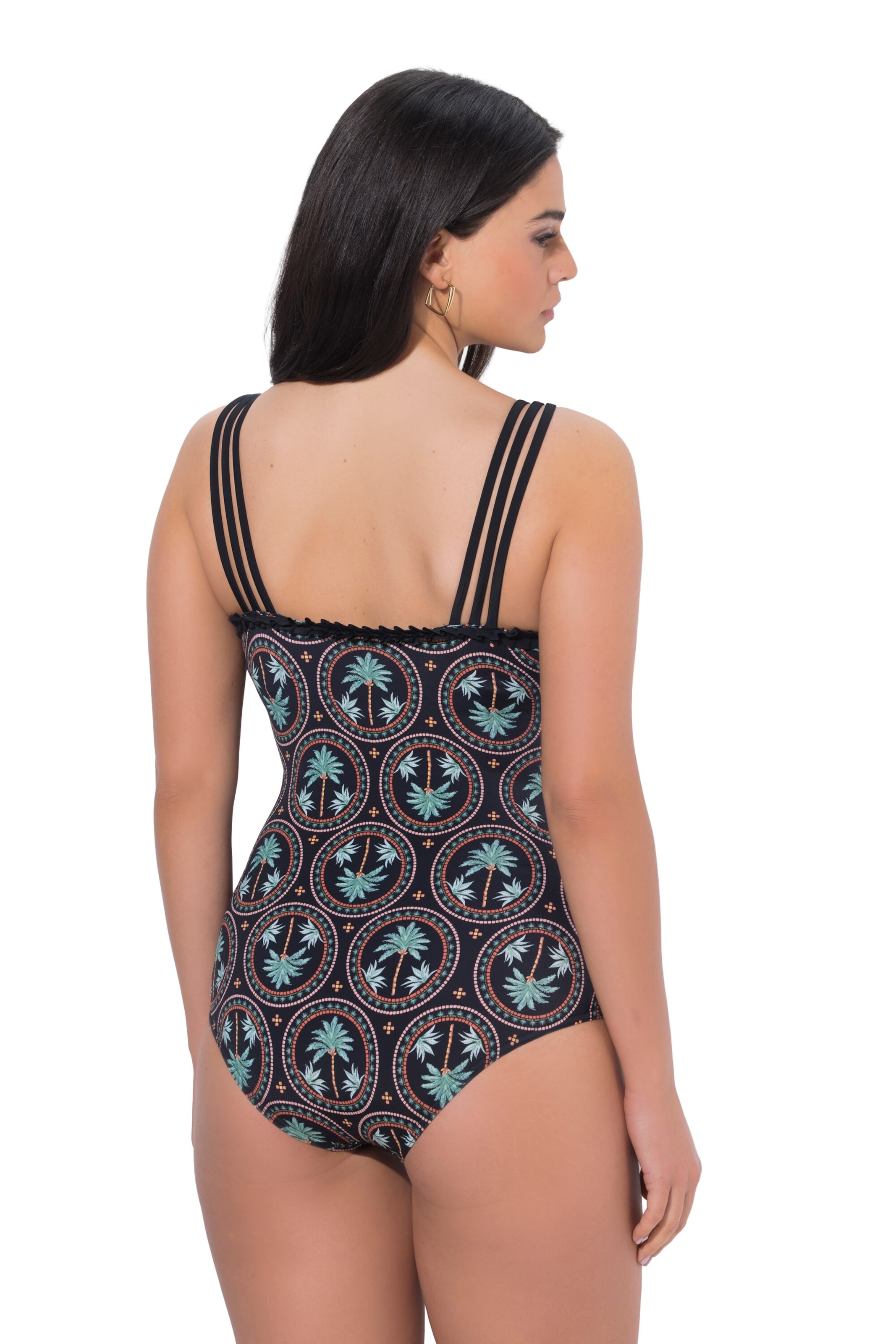 Ulla Popken Badeanzug in Schwarz