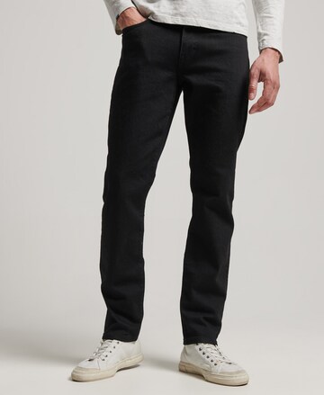 Superdry Slimfit Jeans in Zwart: voorkant