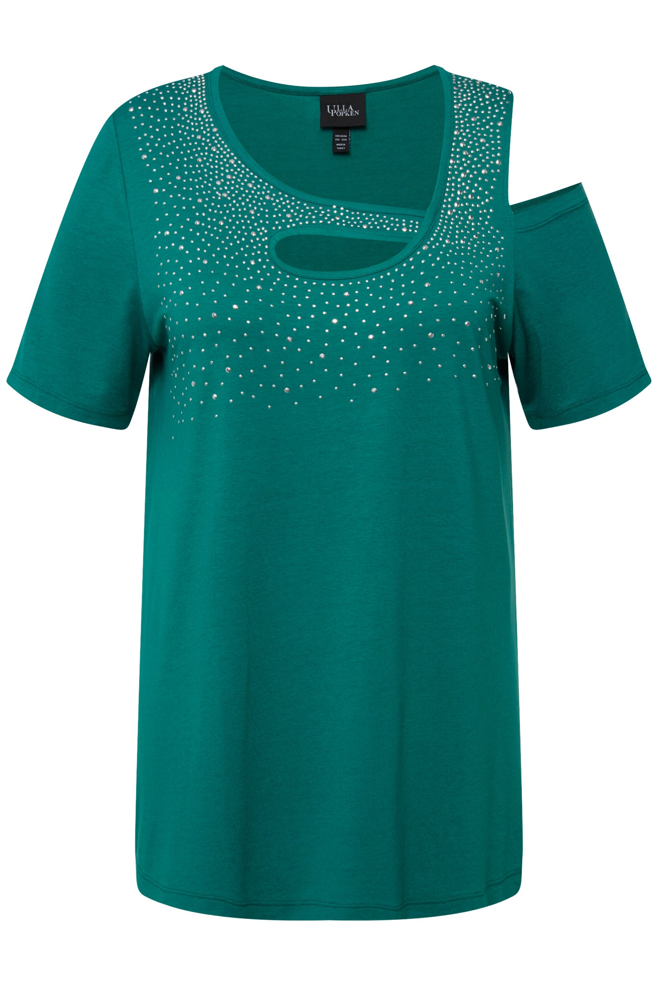 T-shirt Ulla Popken en vert : devant