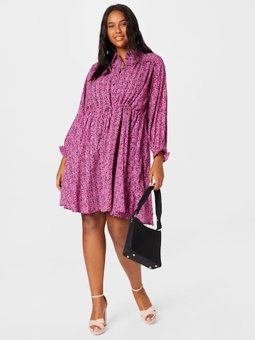 Selected Femme Curve Shirt dress in Pink