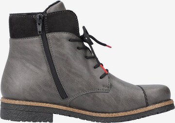 Rieker Lace-Up Ankle Boots in Grey