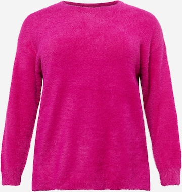 Pullover 'PIUMO' di ONLY Carmakoma in rosa: frontale