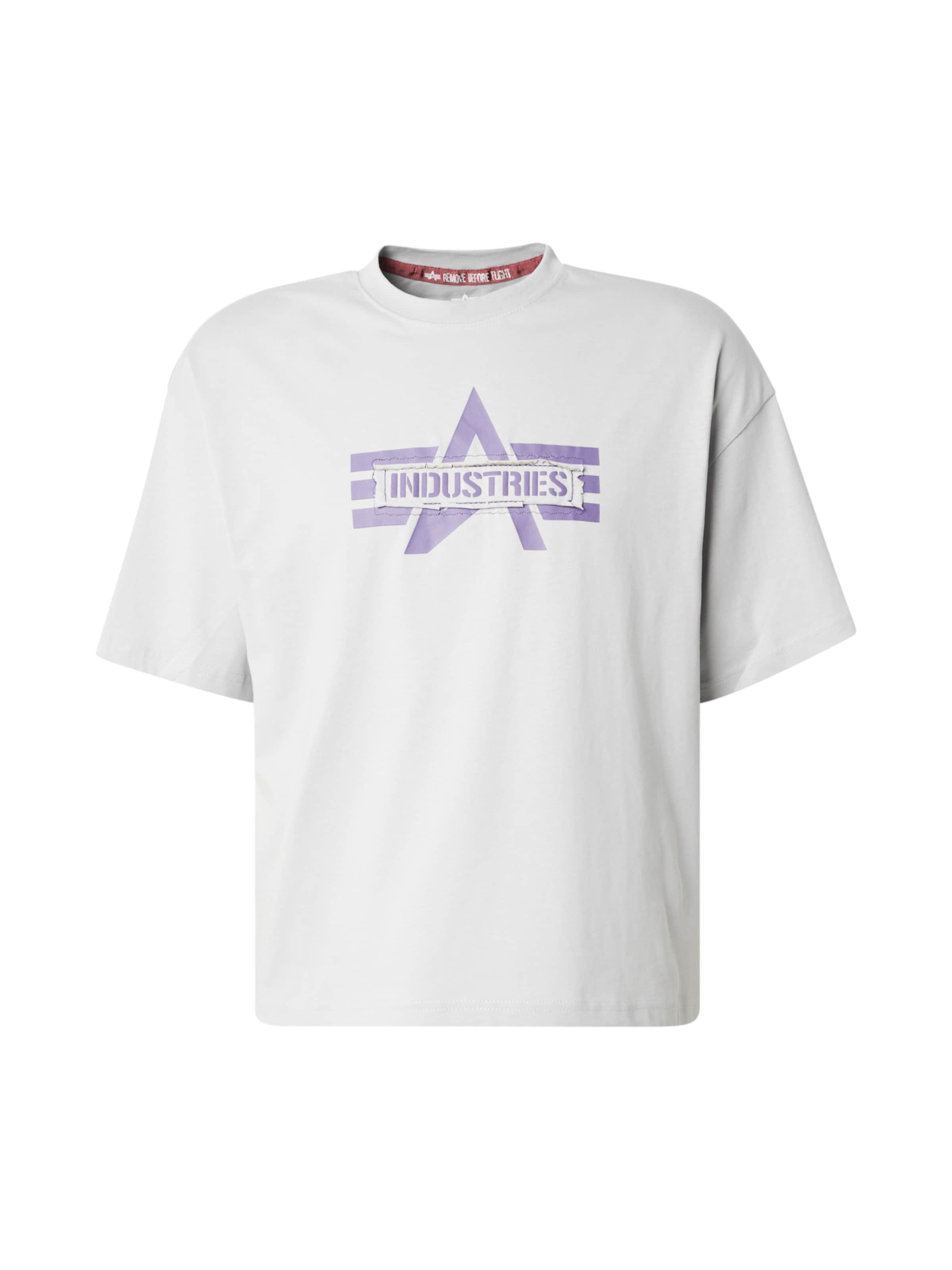 ALPHA INDUSTRIES Tričko – šedá: přední strana