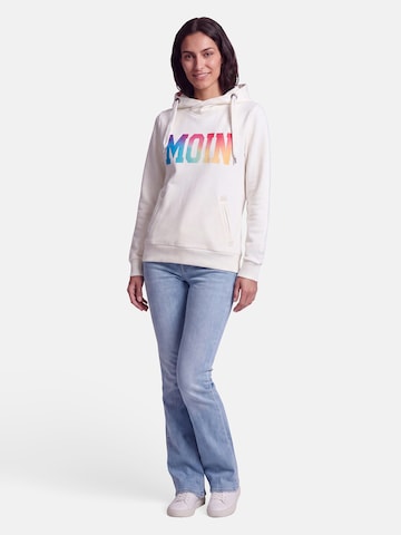 salzhaut Sweatshirt 'Sünn - Moin' in White: front