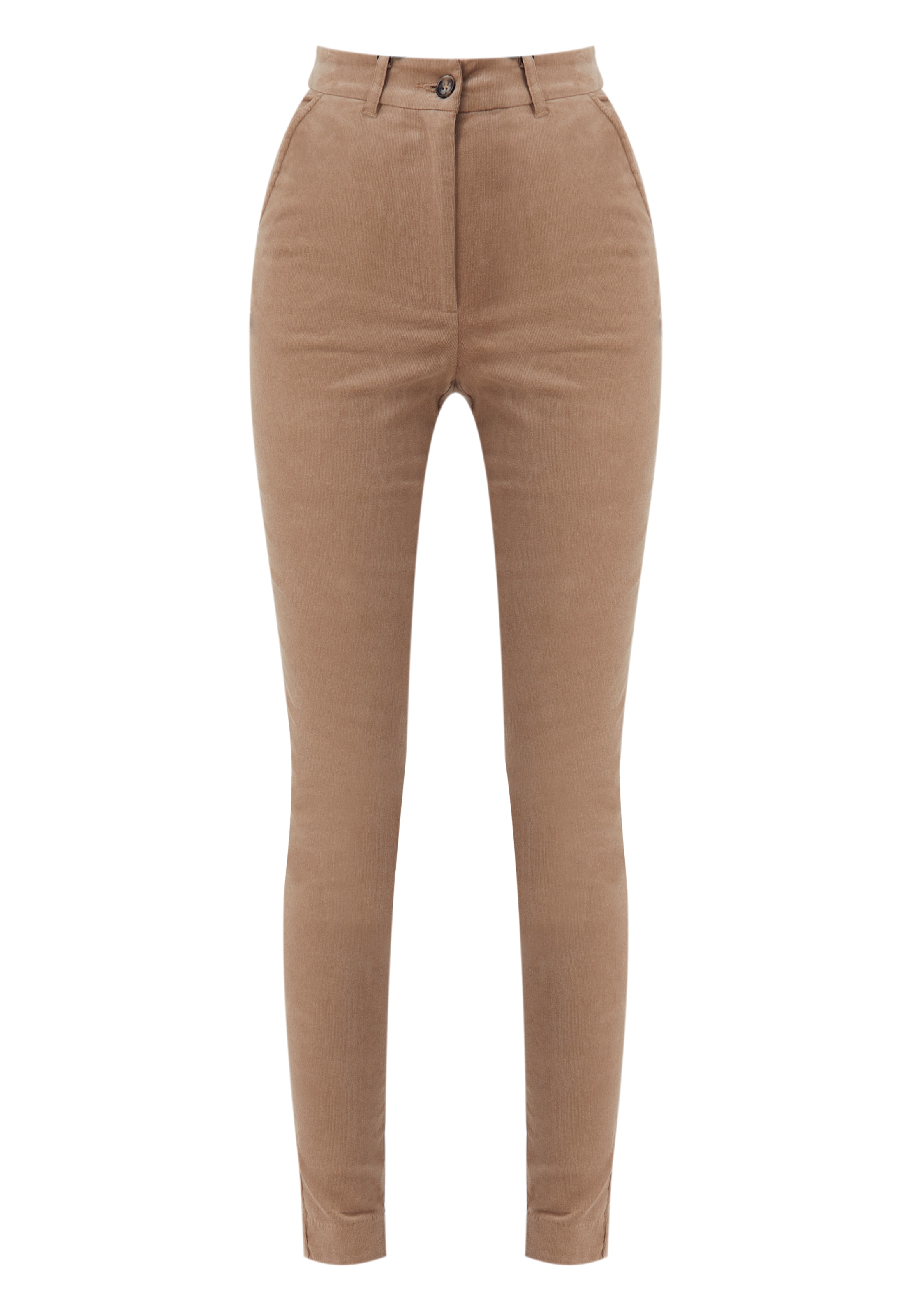Finn Flare Skinny Chino 'Basic' in Bruin: voorkant