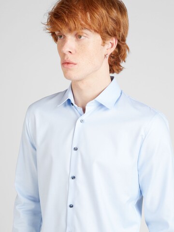 OLYMP - Slim Fit Camisa 'No 6 six' em azul