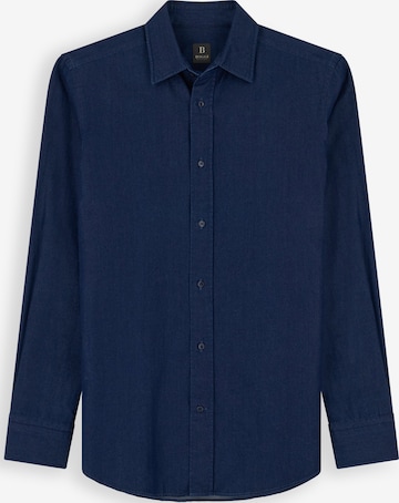 Boggi Milano Regular Fit Hemd in Blau: Vorderseite