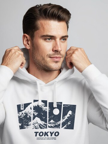 Neverless Sweatshirt 'Tokyo Wave' in Weiß