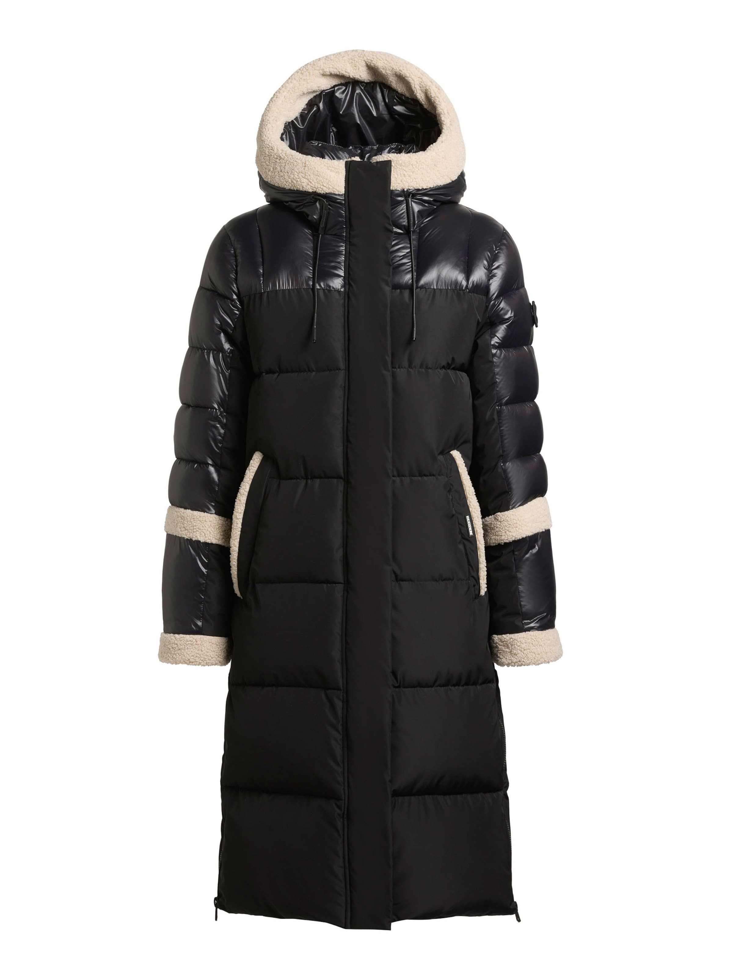 khujo Wintermantel 'Desna2' in Schwarz: Vorderseite
