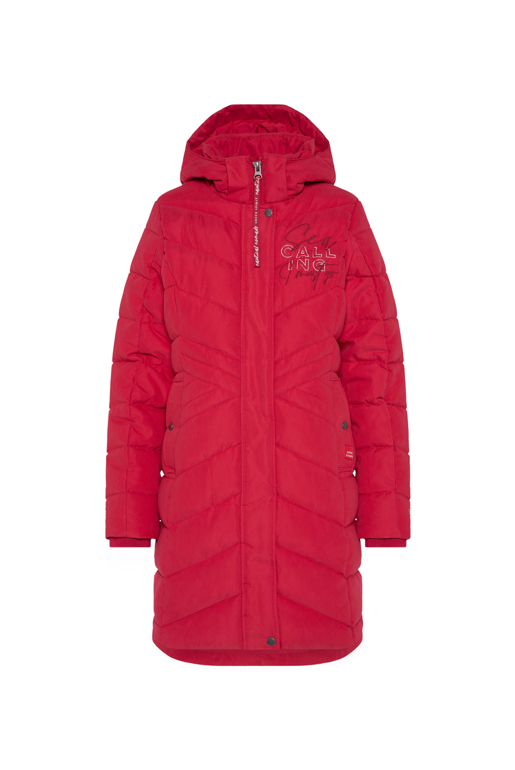 Soccx Stepp-Parka mit abtrennbarer Kapuze in Rot: Vorderseite