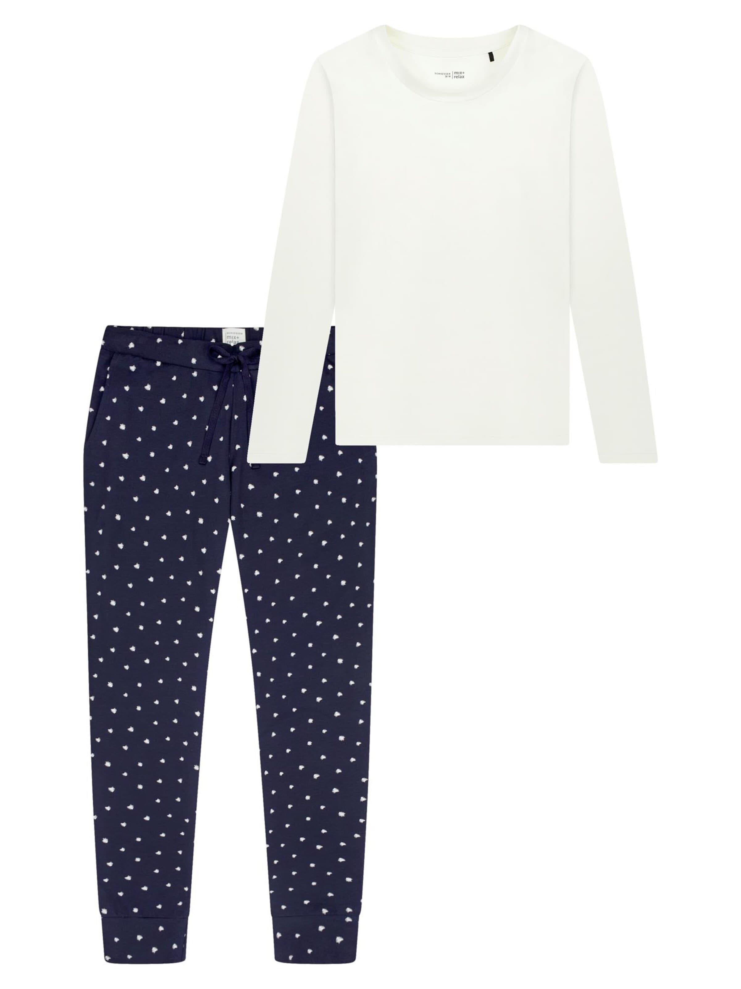 SCHIESSER Pajama 'Mix & Relax' in Blue: front