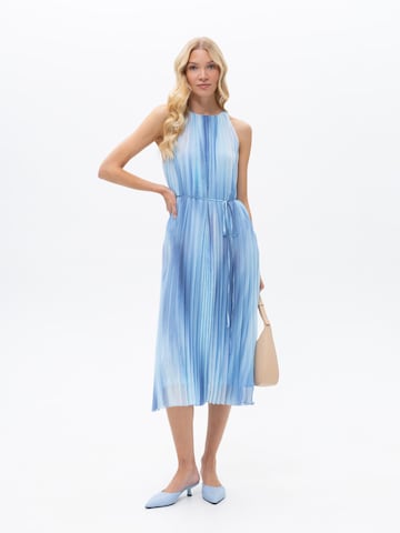 Passioni Summer Dress 'Blaues plissiertes Sommerkleid' in Blue: front