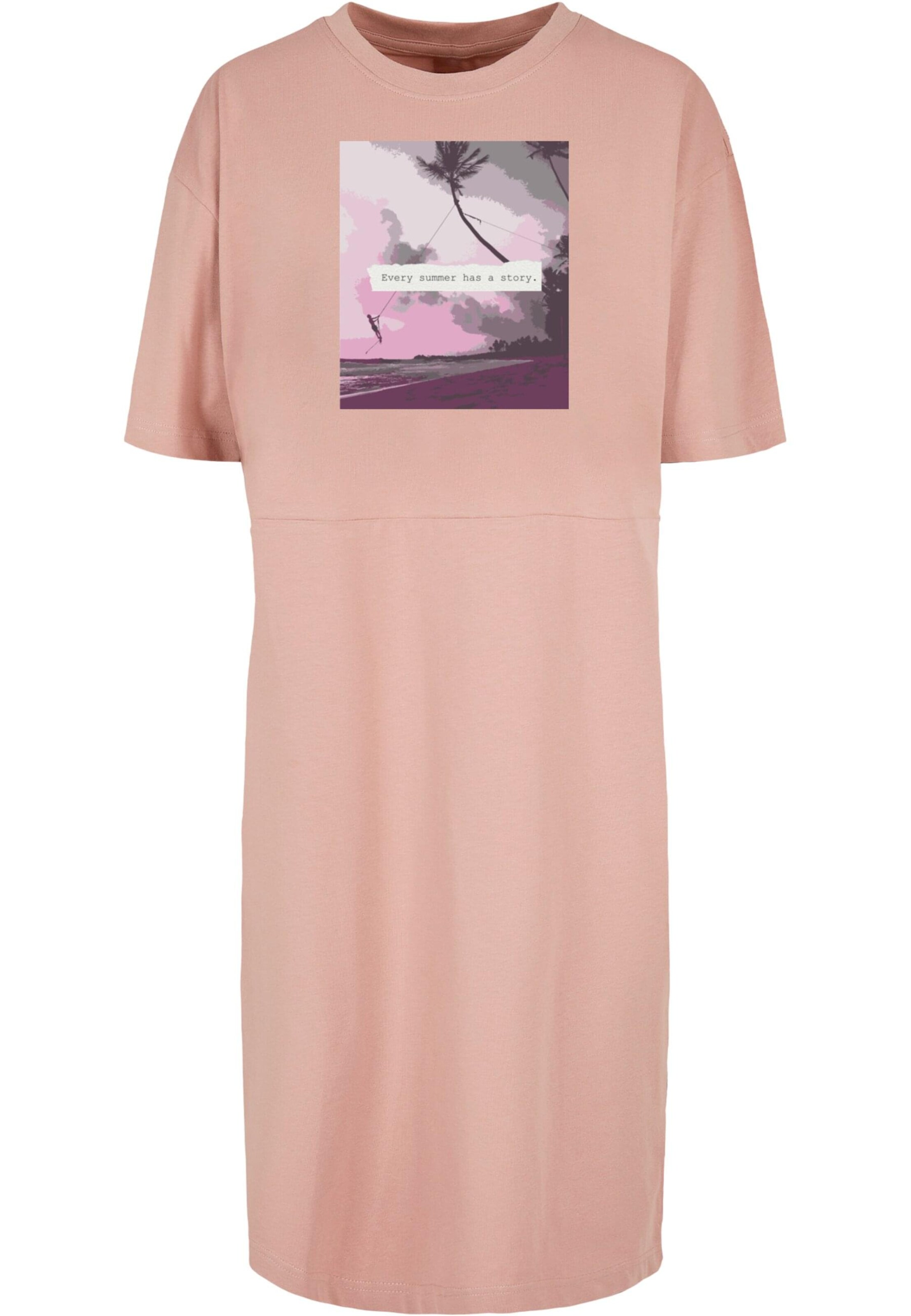 Merchcode Kleid 'Summer-  Every summer has a story' in Pink: Vorderseite