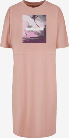 Merchcode Dress 'Summer-  Every summer has a story' in Pink: front