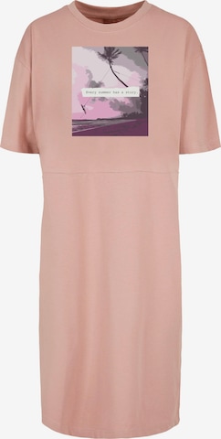 Robe 'Summer-  Every summer has a story' Merchcode en rose : devant