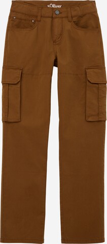 Regular Pantalon 'Pete' s.Oliver en marron : devant