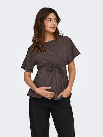 Only Maternity Shirt 'OLMPetris' in Brown: front