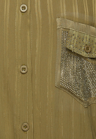 faina - Vestido camisero en verde