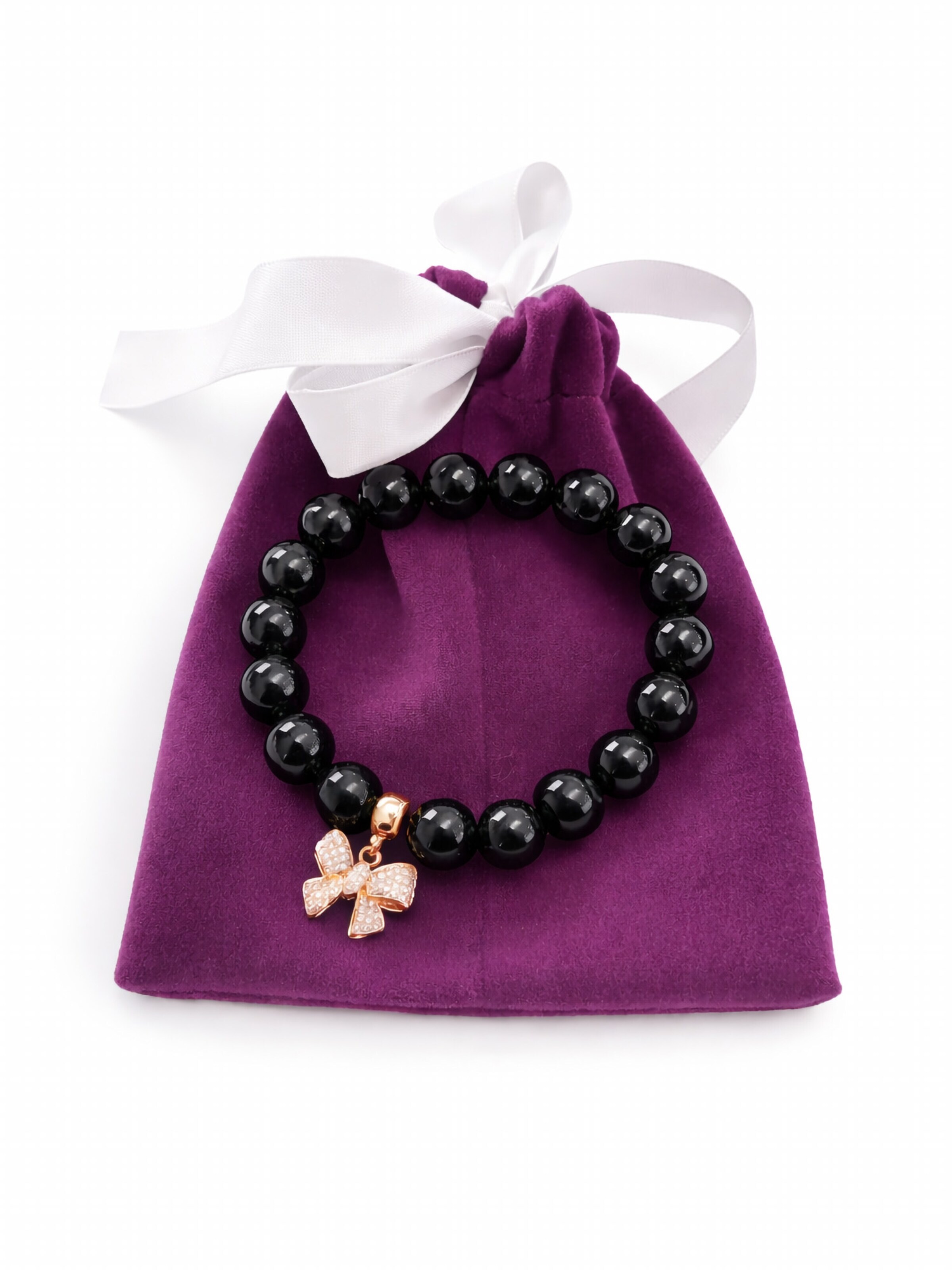 Secret Stones Armband 'Harmony Thread' in Schwarz