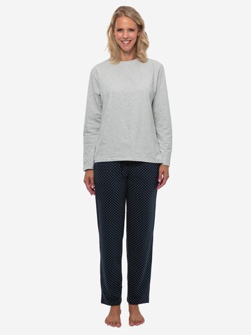SCHIESSER Pajama 'Organic Cotton' in Blue