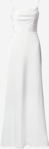 mascara Evening Dress in White: front