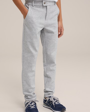 WE Fashion Slim fit Trousers in Grey: front