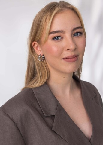 Boucles d'oreilles 'Tiny Leaf' PURELEI en argent : devant