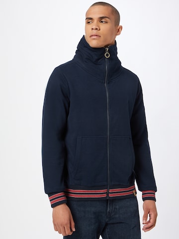 Fli Papigu Zip-Up Hoodie 'Become Something More' in Blue: front