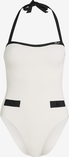 Karl Lagerfeld Badeanzug in schwarz / weiß, Produktansicht