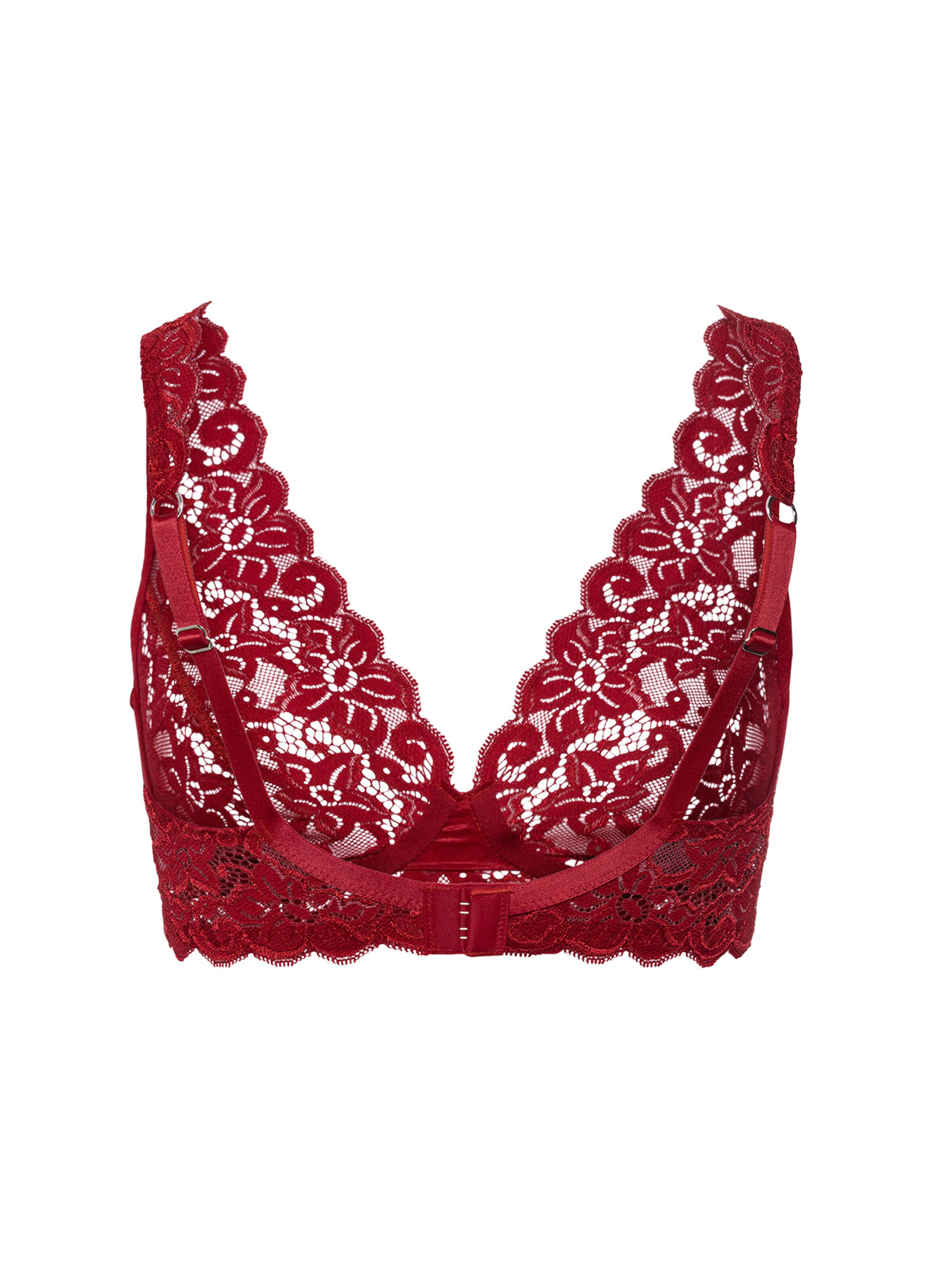 Hanro Triangle Bra ' Moments ' in Red
