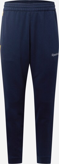 Reebok Sport Sportske hlače u noćno plava / zlatno žuta / bijela, Pregled proizvoda