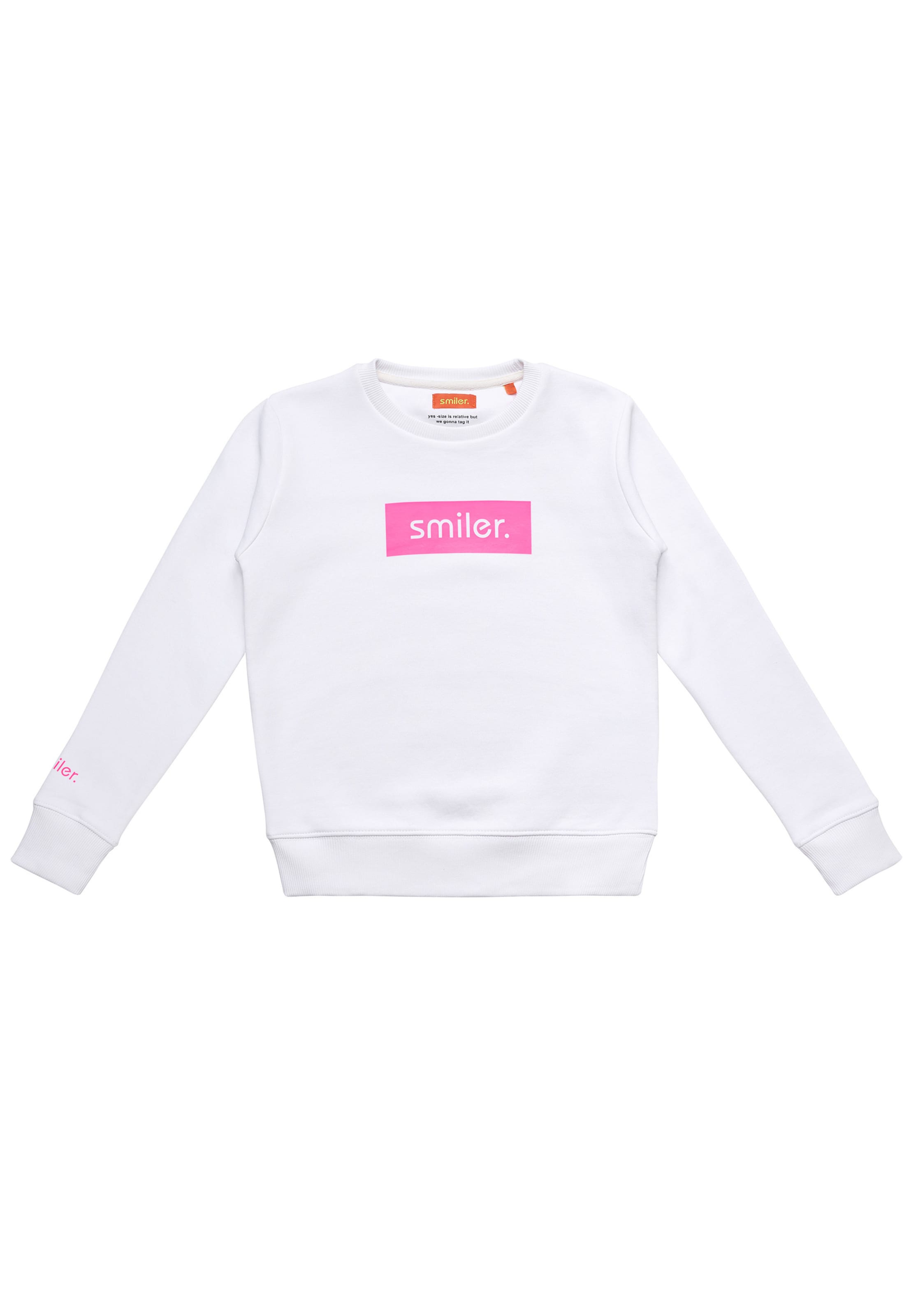 smiler. Sweatshirt Pullover Cuddle. in Weiß: Vorderseite