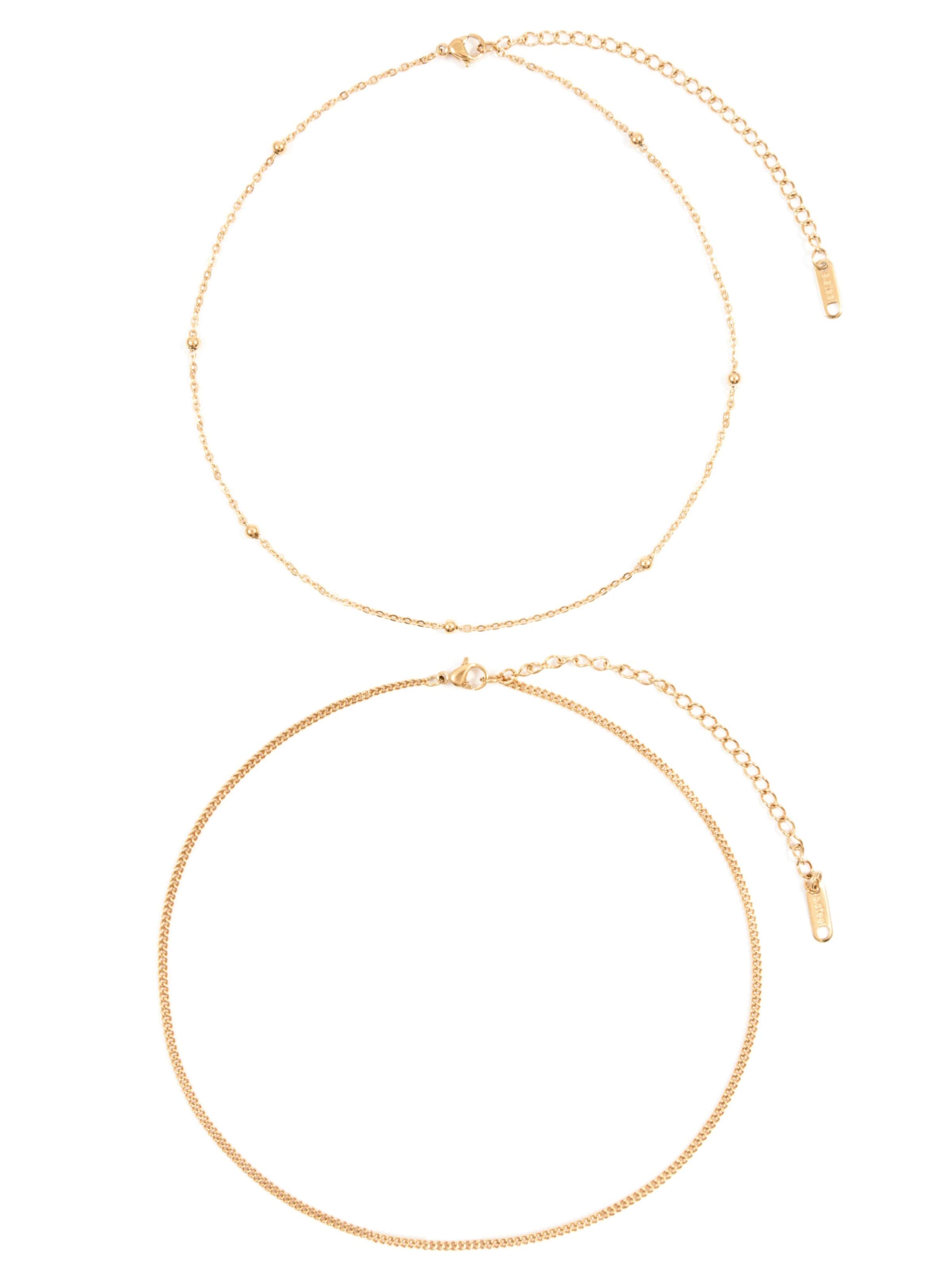 Hey Happiness Ketting 'Duo Light' in Goud: voorkant