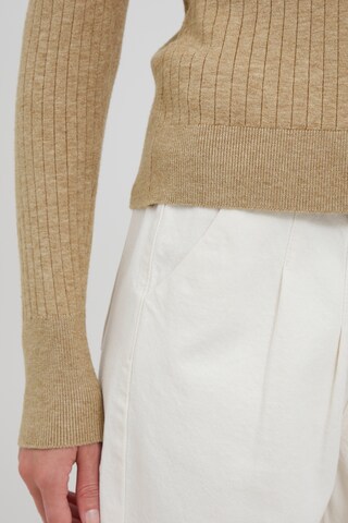 b.young Strickjacke 'BYNAKTA RIB CARDIGAN 2' in Beige